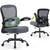 Office Chair Ergonomic Desk Chairs with Adjustable Lumbar Support& Headrest Hanger, High Back Breathable Mesh Chair with Wheels, Rolling Swivel Comfy Task Computer Chair for Home Work Gaming