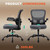 Office Chair Ergonomic Desk Chairs with Adjustable Lumbar Support& Headrest Hanger, High Back Breathable Mesh Chair with Wheels, Rolling Swivel Comfy Task Computer Chair for Home Work Gaming