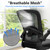 Desk Chairs with Wheels, Ergonomic Mesh Back PU Leather Seat Home Office Chair Adjustable Lumbar Support and Height Swivel Rolling Computer Task Chairs with Flip Up Arms for Conference, Black