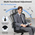 10PK, Desk Chairs with Wheels, Ergonomic Mesh Back Home Office Chair with Headrest, Adjustable Lumbar Support Swivel Rolling Computer Chairs Flip Up Arms for Conference Meeting Room, Black,