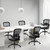 16PK, Desk Chairs with Wheels, Ergonomic Mesh Back PU Leather Seat Home Office Adjustable Lumbar Support and Height Swivel Rolling Computer Task Chair with Flip Up Arms for Conference, Black