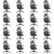 16PK, Desk Chairs with Wheels, Ergonomic Mesh Back Home Office Chair with Headrest, Adjustable Lumbar Support Swivel Rolling Computer Chairs Flip Up Arms for Conference Meeting Room, Black