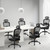16PK, Desk Chairs with Wheels, Ergonomic Mesh Back Home Office Chair with Headrest, Adjustable Lumbar Support Swivel Rolling Computer Chairs Flip Up Arms for Conference Meeting Room, Black