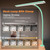 LED Desk Lamp with Clamp, 17" Stepless Dimming Light, Mint Green