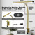 LED Desk Lamp with Clamp, 17" Stepless Dimming Light, Gold