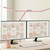 Architect Desk Lamp for Home Office, Pink Desk Lamp with Clamp for Working, 24W Bright Rotatable Led Table Light Stepless Dimming Tempering Wide Computer Light for Crafting Puzzle Hobby