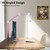 Led Desk Lamp with Base, Adjustable Tall Architect Desk Light for Home Office with Flexible Swing Arm, 24W Pink Bright Table Lamp Auto Dimming Computer Light for Workbench