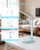 LED Desk Lamp, Power Strip with 4 USB 3 Outlets, Dorm Room Essentials, Blue