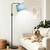 【Upgraded】 Dimmable Black Floor Lamp, 1000 Lumens LED Edison Bulb Included, Arc Black Floor Lamps for Living Room Modern Standing Lamp with Sky Blue Shade, Tall Lamps for Living Room Bedroom Office