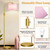 Dimmable Floor Lamp, 1200 Lumens LED Edison Bulb Included, Arc Gold Floor Lamps for Living Room Modern Standing Lamp with Pink Linen Shade