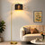 Dimmable Floor Lamp, 1200 Lumens LED Edison Bulb Included, Arc Gold Floor Lamps for Living Room Modern Standing Lamp with Black Grid Shade