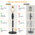 Dimmable Floor Lamp,3x800LM LED Bulbs Included, Farmhouse Industrial Floor Lamp Standing Tree Lamp with Teardrop Cage Head Tall Lamp for Living Room Bedroom Office Dining Room - Black Gold Edge
