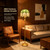 Retro Tassel Floor Lamp with Adjustable Light Simple Upright Metal Base LED Night Lamp for Room 13" Wide, 62.2" High