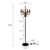 Crystal Bronze Floor Lamp, Tall Vintage Standing Living Room Lamp