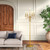 Gold Crystal Floor Lamp, Tall Vintage Standing Living Room Lamp