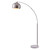 Arquer 68.1" Arc Floor Lamp for Living Rooms, Home Offices, Dining Rooms, Bedrooms with Faux White Marble Base and Nickel Bell Shade
