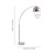 Arquer 68.1" Arc Floor Lamp for Living Rooms, Home Offices, Dining Rooms, Bedrooms with Faux White Marble Base and Nickel Bell Shade