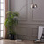 Arquer 68.1" Arc Floor Lamp for Living Rooms, Home Offices, Dining Rooms, Bedrooms with Faux White Marble Base and Nickel Bell Shade