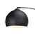 Arquer 66.93" Arc Floor Lamp for Living Rooms, Home Offices, Dining Rooms, Bedrooms with Faux Black Marble Base and Black Bell Shade