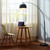 Arquer 66.93" Arc Floor Lamp for Living Rooms, Home Offices, Dining Rooms, Bedrooms with Faux Black Marble Base and Black Bell Shade