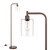 Oil Rubbed Brown Industrial Floor Lamp with Hanging Glass Shade