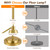 Upgraded Double-Base Gold Floor Lamp, Adjustable Lamp Head-65.3"
