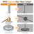Upgraded Double-Base Silver Floor Lamp, Adjustable Lamp Head-65.3"