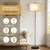 Floor Lamp, 62" Standing Lamp for Living Room with Fabric Lampshade
