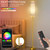 Floor Lamps for Living Room with RGB Color Changing Bulb Dimmable Color Brightness Standing Lamp with Remote Tall Lamps with Chain Switch for Bedroom Office 9W LED Bulb Included, Gold Body RGB Bulb