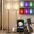 2 Pack LED Corner Floor Lamp with Remote Control Smart Standing Floor Lamp with DIY Color for Bedroom Living Room Gaming Adjustable Color Brightness 9W LED Bulb Included - 2 Pack Beige Shade+RGB Bulb