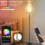2 Pack LED Corner Floor Lamp with Remote Control Smart Standing Floor Lamp with DIY Color for Bedroom Living Room Gaming Adjustable Color Brightness 9W LED Bulb Included - 2 Pack Beige Shade+RGB Bulb