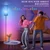 2 Pack LED Corner Floor Lamp with Remote Control Smart Standing Floor Lamp with DIY Color for Bedroom Living Room Gaming Adjustable Color Brightness 9W LED Bulb Included - 2 Pack Beige Shade+RGB Bulb