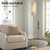 Modern Floor Lamp for Living Room, Gold Standing Lamps with 3 Color Temperatures Bulb, Minimalist Tall Lamp with Chain Switch for Bedroom, LED Bulb Included(Beige Shade+Gold)