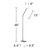 Royce Adjustable Arm Aluminum LED Task 61" Tall Floor Lamp