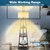 Floor Lamp with Shelves, Beige Shade Standing Lamp
