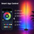 RGB Corner Floor Lamp,1800LM Ambient Lighting for Gaming Room,2P