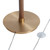 64" High Aged Brass and Wood Finish Floor Lamp