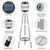 2 Pack Solar Lights with Plant Stand, Outdoor Floor Lamp, Waterproof Solar LED Edison Bulb Floor Lamps for Patio Porch Deck Yard Garden Decor