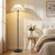 Floor Lamps for Living Room, 59.5" Pleated Modern Standing Lamp,Linen Shade