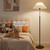 Floor Lamps for Living Room, 59.5" Pleated Modern Standing Lamp,Linen Shade