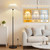 Floor Lamps for Living Room, 59.5" Pleated Modern Standing Lamp,Linen Shade