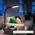 Slim LED Floor Reading Lamp - Modern Tall Lamp with Adjustable Gooseneck for Living Rooms & Offices - Dimmable Crafts Work Light - Brown