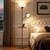 72" Floor Lamp with Table, Adjustable Reading Lights, Torchiere Floor Lamps