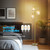 Gold Floor Lamp for Living Room, 3-Light Gold Glass Lampshades