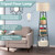 Floor Lamp with Shelves for Living Room， Standing Lamp，Tall Lamp， Amparas Elegantes para Sala with Linen Shade，Modern Floor Lamp for Living Room，Bedroom or Office（Black ）