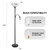 Torchiere Floor Lamp with Side Reading Light, 3-Way Switch Combo Antique Bronze Mother Daughter Floor Lamp with Glass Shade, 71" Desk Floor Lamp for Living Room Corner Bedroom Home Office