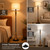 Floor Lamps for Living Room,61.5" Wood Floor Lamp,Retro Farmhouse Standing Lamp Includes 9W Bulb with 3-Color Temperature,Tall Lamp for Bedroom,Dining Room,Living Room,Corner,Brown