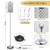 Crystal Floor Lamp, Elegant Standing Lamp Modern Floor Lamp Silver Finish Tall Pole Lamp Accent Light with On/Off Foot Switch for Living Room, Girl Bedroom, Dresser, Office