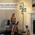 Crystal Floor Lamps for Living Room, 3-Light Black Floor Lamp, Standing Tall Lamp with Elegant K9 Crystal Shade & Rotary Switch, Modern Corner Floor Lamp for Bedroom, Home Office, Reading