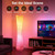 Bright LED RGB Corner Floor Lamp with App & Remote, Music Sync, Square